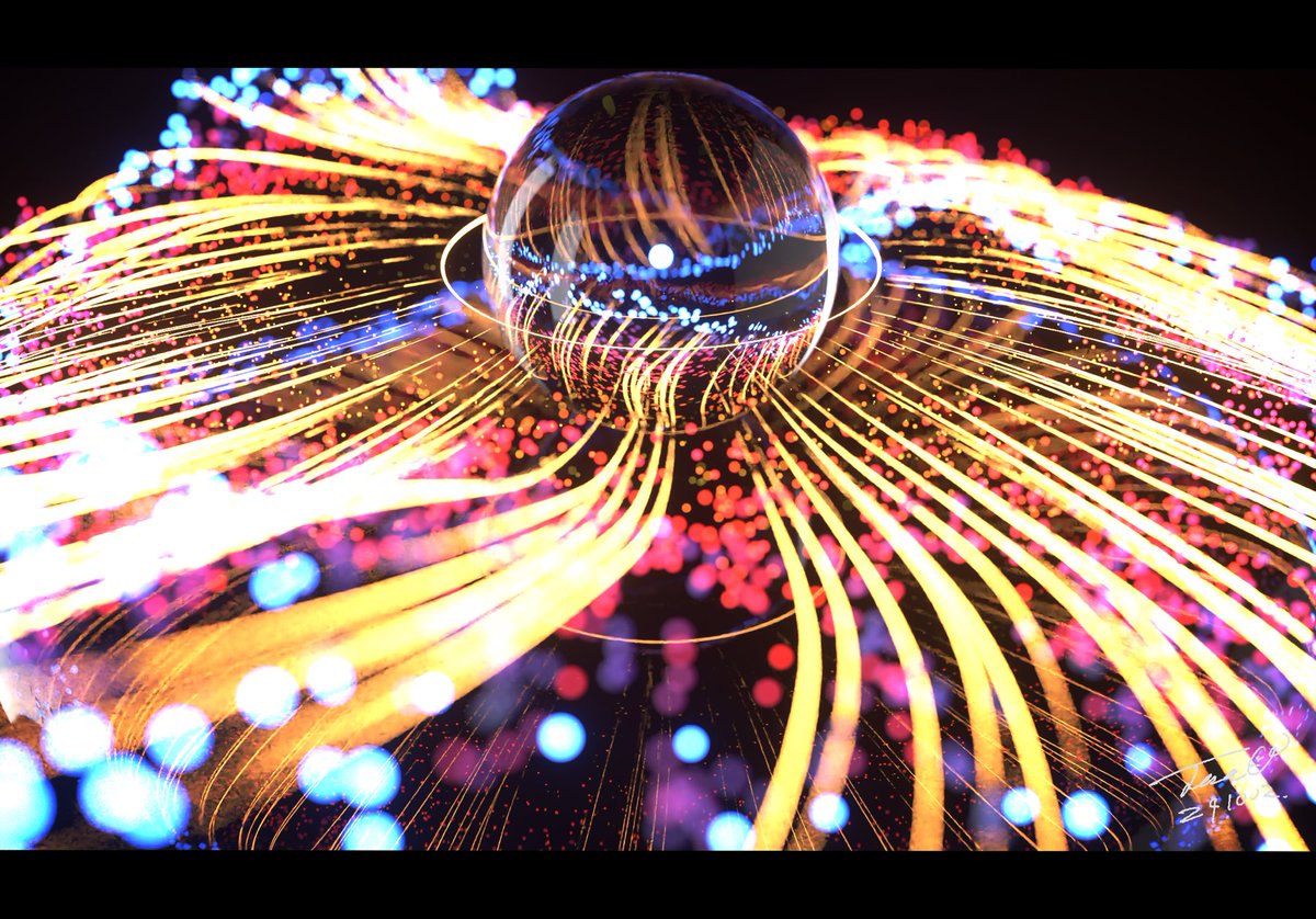 anarchylily's tweet photo. Day/987 #dailydrawing #c4d #octanrender #xparticles #procreate the sphere https://t.co/eVx7c0DqiQ