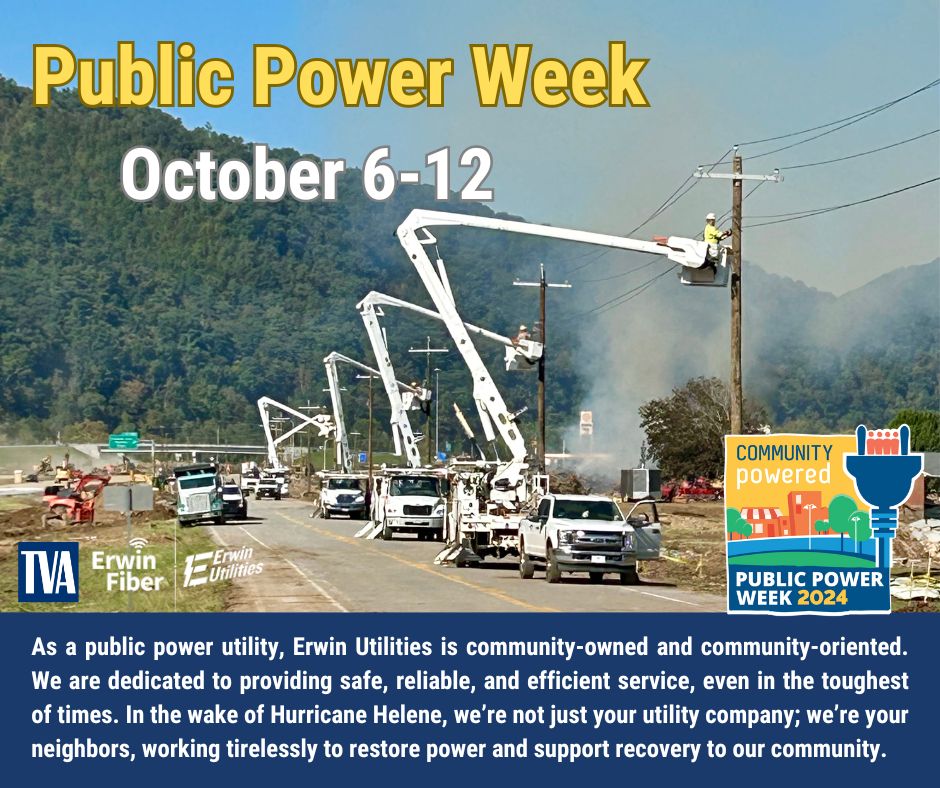 ErwinUtilities's tweet photo. We are #ErwinStrong and we are here for you- now and always. #PublicPowerWeek https://t.co/tAzn5TfMS7
