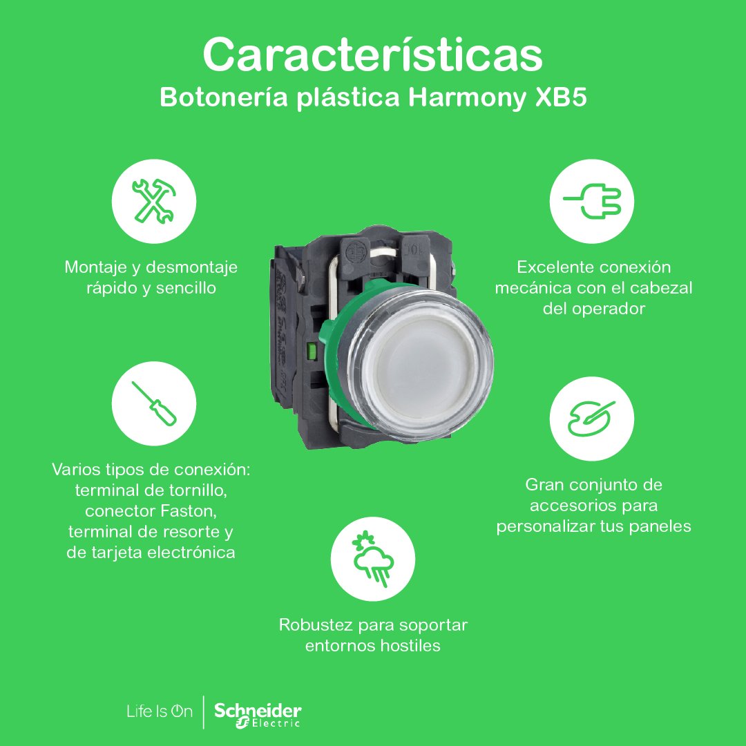 KEM_IPN's tweet photo. La botonería plástica Harmony XB5 de Schneider Electric redefine la operatividad industrial. Descubre cómo esta solución ergonómica y resistente impulsa tu productividad.

Mira nuestras soluciones aquí ➡️ https://t.co/WBHWc2p2r7

#IndustriasDelFuturo #IMPACTMakers https://t.co/hIm1NxY9hX