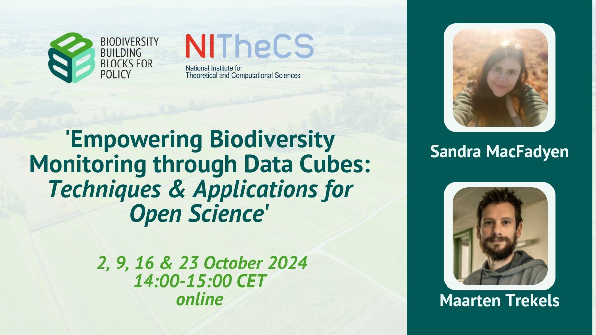 B-Cubed continues with its free online lecture series!
🎓
Join us on 9 October from 14:00 CET to learn about Building Data Cubes with <a href="/GBIF/">GBIF @biodiversity.social/@gbif</a>: A Hands-On Guide for Biodiversity Monitoring.
🌐
Link to register in the comment section👇