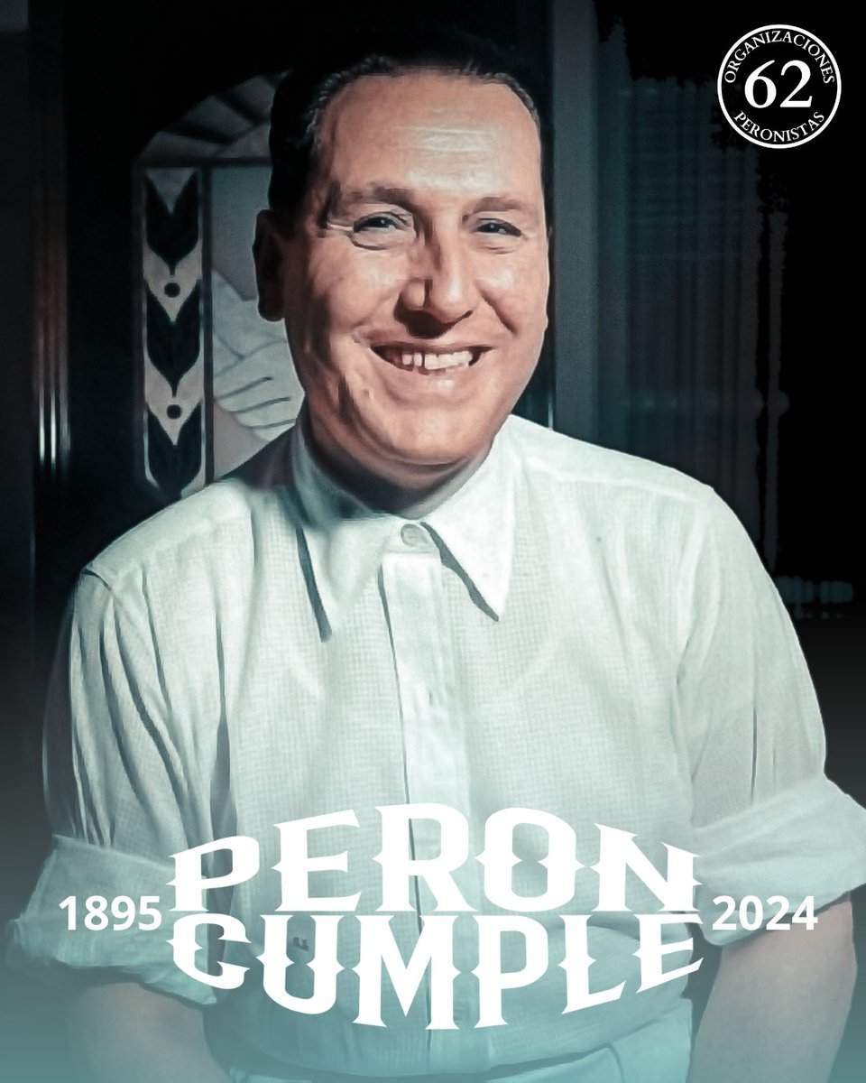 🗓 8 de Octubre / 1895 - 2024

129 aniversario del nacimiento del Gral. Juan Domingo Peron

✌🏽#PeronCumple✌🏽