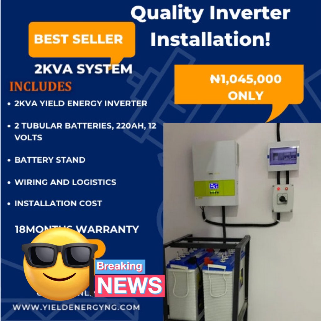 YieldEnergy's tweet photo. Give-Away 2KVa System !!!! 100k RTs tag @yieldenergyng and why you need the system https://t.co/LuGq4rA6Hc