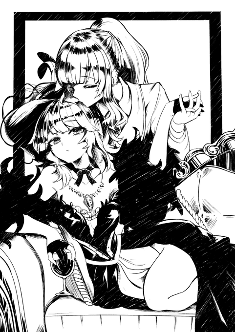 Black Swan Kiara and Butler CalliJust a sudden concept from my mind , dont mind me#kfpicasso#callillust 