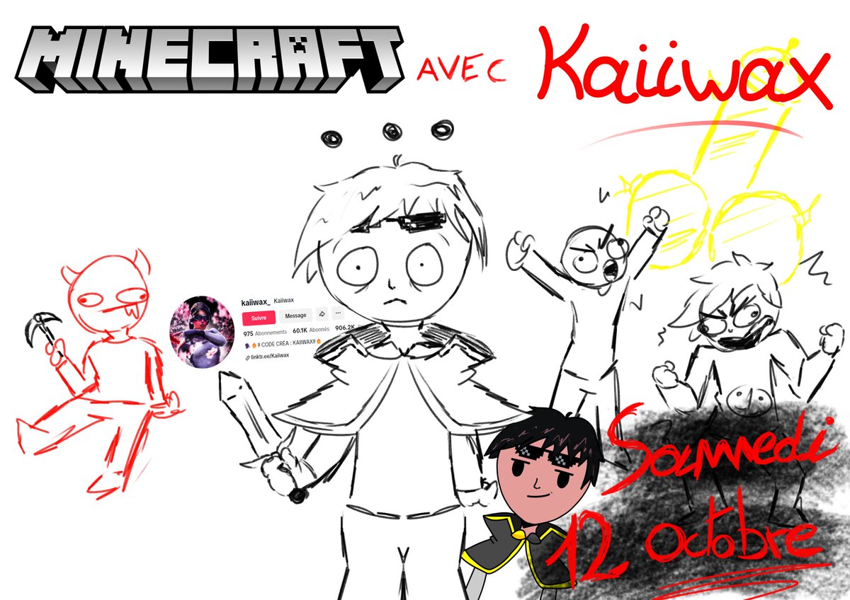 Le TikTokeur qui crie là... 🗣

Rendez-vous Samedi 12 Octobre à 12h pour une vidéo Minecraft avec <a href="/Kaiiwax_/">𝙆𝙖𝙞𝙞𝙬𝙖𝙭_</a> en tant qu'invité spécial !