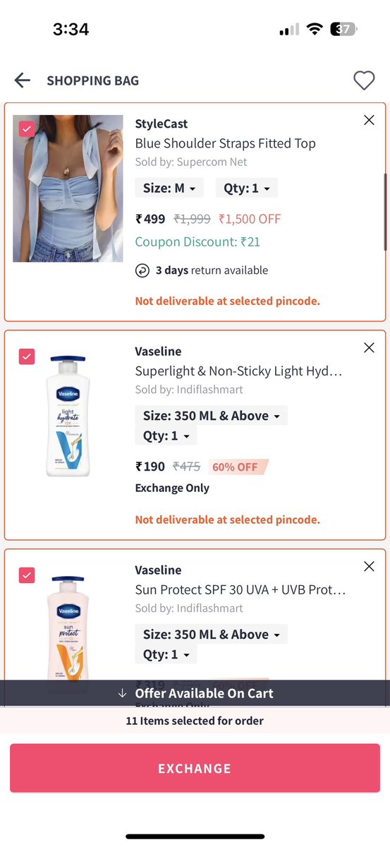 adibbu_ss's tweet photo. Pathetic service from @myntra @MyntraSupport can’t place any orders on the app because everything shows undeliverable. Customer service closes my complaints without informing. Detailed email with my problem has had no response for 4+ days @jagograhakjago @CFPB @consumerforum_ https://t.co/HHZ6bfDsw6
