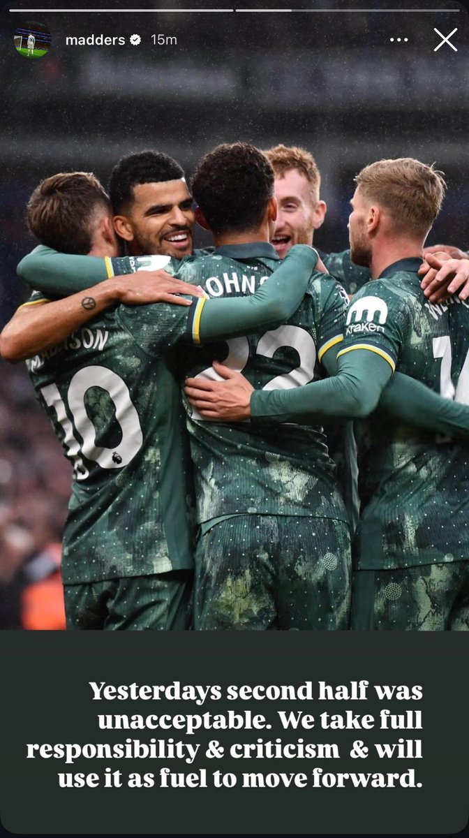 SpurScott's tweet photo. It happens every time a half decent team has put pressure on us in the 2nd half.

I'm not comfortable with everyone writing it off as one of those things. There's clearly something here that needs fixing. https://t.co/qtZShaSq1D