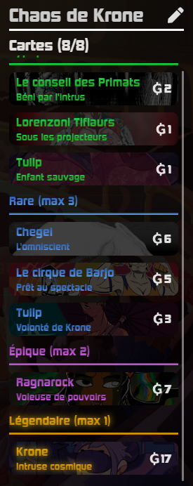 babelfest_'s tweet photo. Pendant le dév de Babelfest, on s'amuse à faire les decks les plus débiles possibles.

Voici Chaos de Krone, un deck composé uniquement de cartes avec des effets aux résultats aléatoires !

Avec Krone et Tulip de @AntoineBordon et Ragna de @hokutonostain https://t.co/zIux4Tl6C8