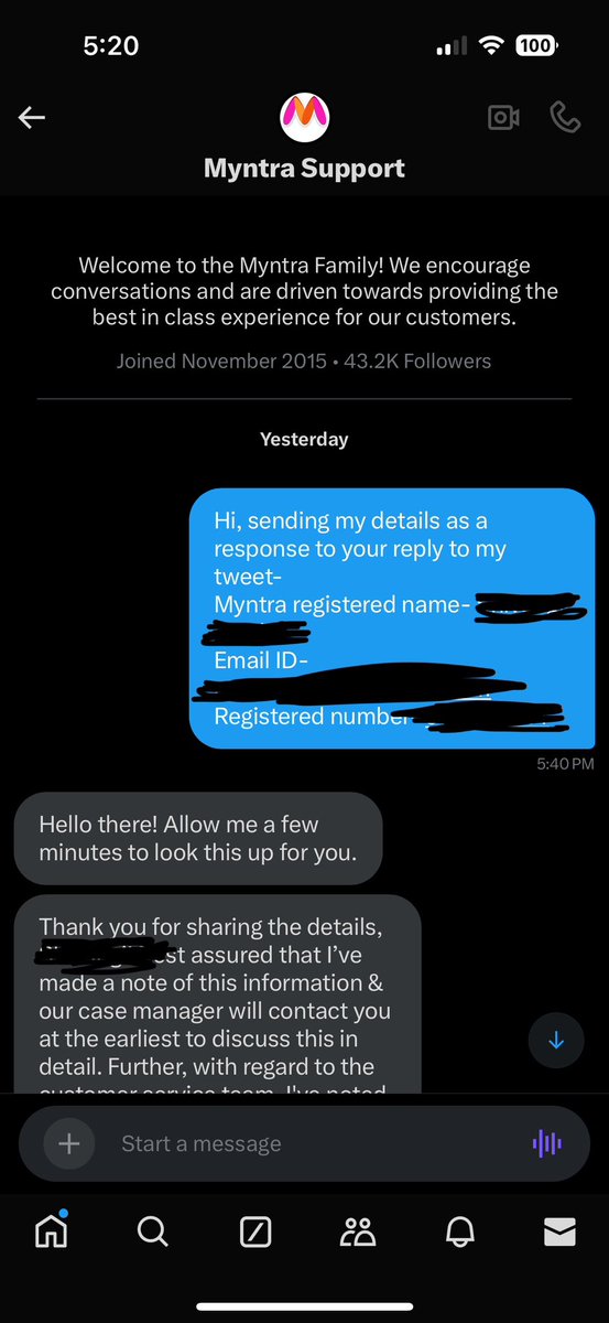 adibbu_ss's tweet photo. This is what @MyntraSupport has been doing in the name of resolving complaints. Not giving a callback and simply sending automated messages with no substance https://t.co/3HBuJyoa4H