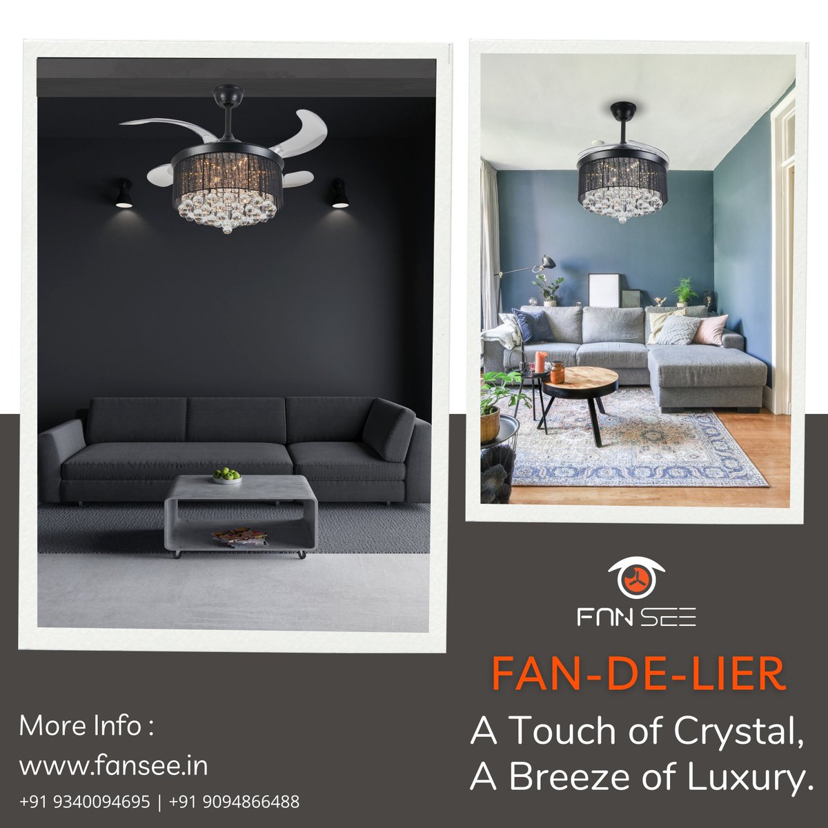 Fansee3571132's tweet photo. Where elegance meets function. The Fan-de-lier is not just a fan; it’s a statement of luxury with a touch of crystal brilliance. 💎✨ 

Elevate your interiors with this masterpiece of style and comfort. 

#FanDeLier #CrystalElegance #LuxuryFans #OpulentDesign #InteriorGoals https://t.co/7RhwgPNXS2