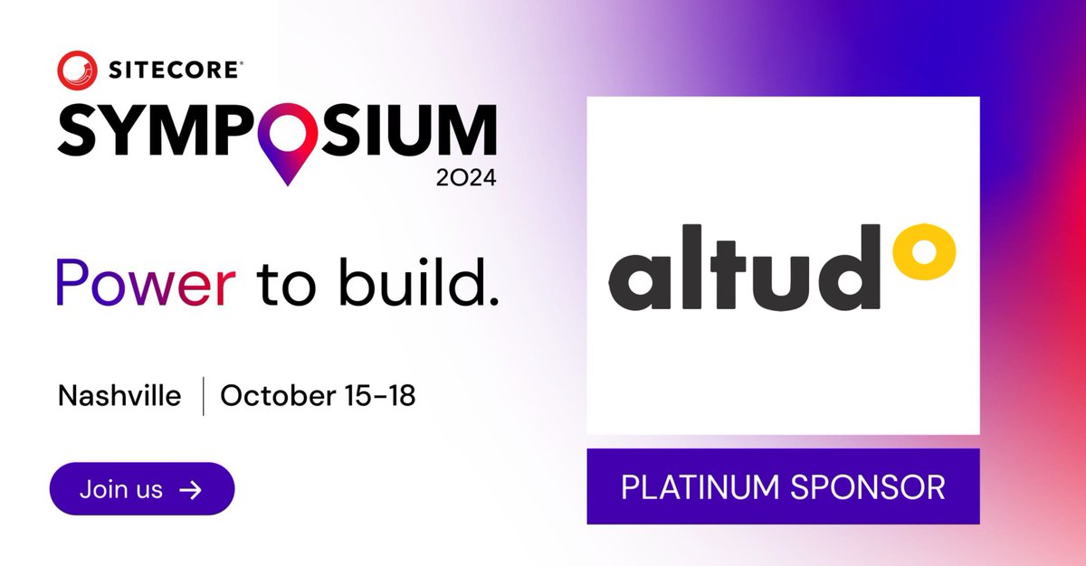 GoAltudo's tweet image. 🚀 Just one week to #SitecoreSYM! As a Platinum Sponsor, we’re excited to help you unlock business value with #SitecoreXM, #ComposableCommerce, and #PersonalizedCX. 

Join us for insights from Sitecore MVPs, hands-on demos, and giveaways! 

Register now: altudo.co/events/sitecor…