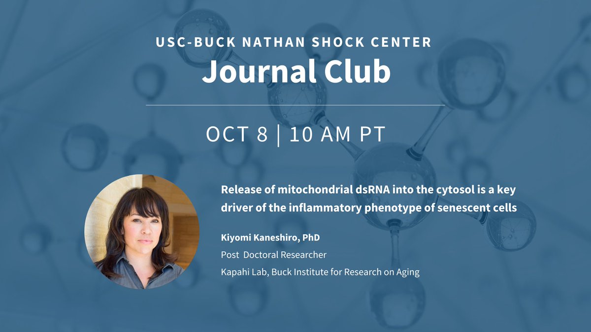 USCBuckNSC's tweet photo. Happening in 5 hours!   Register here:  https://t.co/TSVRE2r9W7

#mitochondria #senescence https://t.co/zvQHYy8Wyn