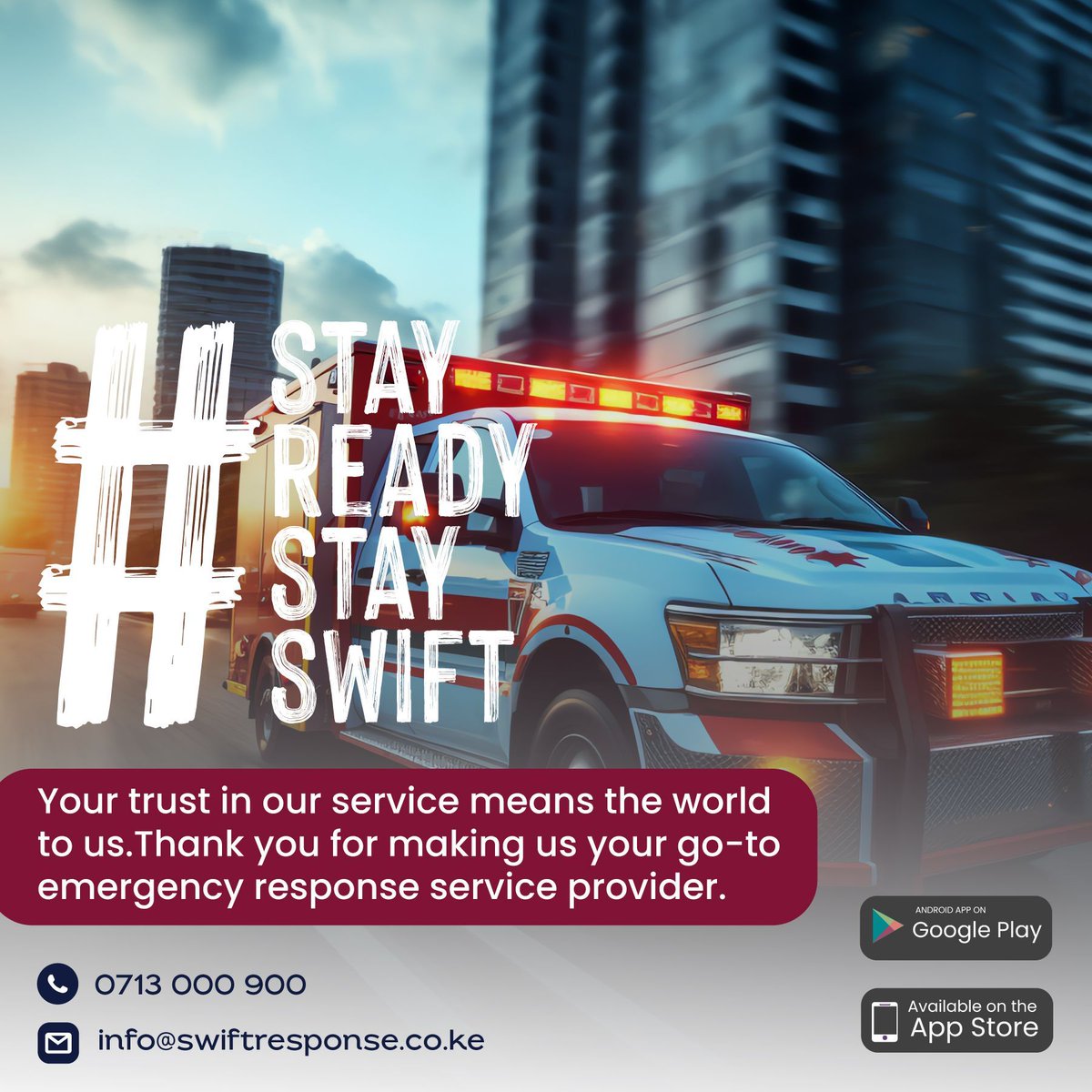 We are privileged to be the team you count on when you need help the most. Our promise is to continue ensuring that help is always just a tap away.

#StayReadyStaySwift #CSW2024 #AboveAndBeyond #CustomerService #CSWeek2024