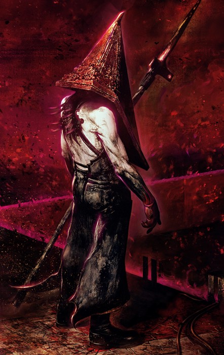 adsk4's tweet image. 「SILENT HILL 2 本日10/8発売」
#ピラミッドヘッド の裏話を少し

左: 23年前に三角頭をデザインした際にベースとした、美大生時代(1995年)に描いた絵。

右: 今回のリメイク版 新デザインのベースとした、10年前に描いたプライベート三角頭。