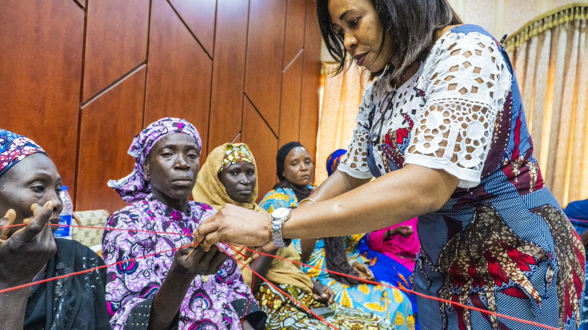 UNDPNigeria's tweet photo. Women empowerment is key to community development. In partnership with @followADSG, women are being trained on managing VSLA, which will equip them with the capacity to drive financial &amp; economic stability in their communities. 

This  is part of our #stabilization efforts NE 🇳🇬 https://t.co/frEa5AyBv8