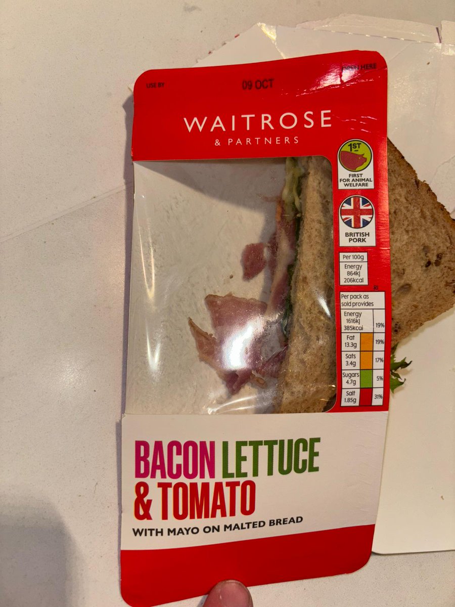 abbie__ransom's tweet photo. @waitrose #waitrose Husband found this in his lunch. How disgusting… also to then be told on the phone we will get a response in a few weeks.. 🥱🥴🥴🥴 https://t.co/YeBG9gqqCt