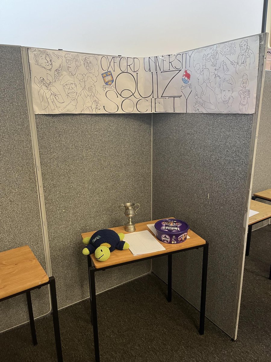 Fingers on buzzers, the OUQS freshers’ fair stall is now up and ready for action! Come up and speak to us about all the exciting ways you can get involved in quiz this term (or just come and pet Richard Torty).

#oxforduniversity #quiz #freshers
