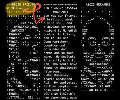 TheRedGrouse's tweet photo. $BitLen
OG #Bitcoin homage to Len Sassaman aKa #SatoshiNakamoto or #BitLen
CA : 0x1387250233CeA16f5a8ead6d0d495223f0F72bf0
Original art on #BTC block 138.725