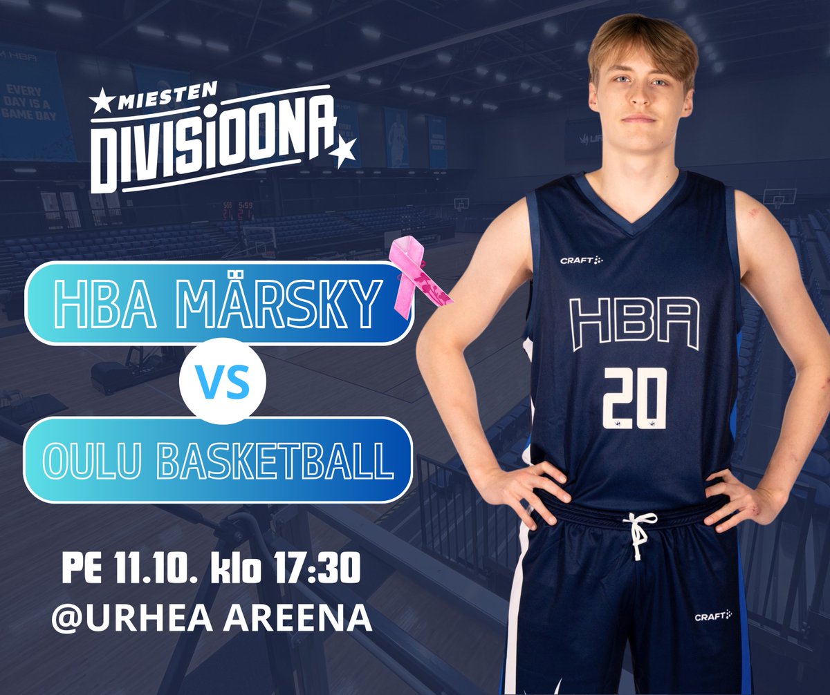 HBA Märsky (@hba_marsky) on Twitter photo Men's first homegame of the season 2024-25
🏀 vs. Oulu Basketball
⏲️ Fri 11.10. 17:30
🏟️ Urhea Areena
📺 KorisTV koristv.fi/hba-m1
#M1DA <a href="/basketfinland/">Basketball Finland</a> <a href="/Makelanrinne/">Märsky</a> <a href="/urhea_fi/">Urhea</a> <a href="/oulubasketball/">Oulu Basketball</a> Men's first homegame of the season 2024-25
🏀 vs. Oulu Basketball
⏲️ Fri 11.10. 17:30
🏟️ Urhea Areena
📺 KorisTV koristv.fi/hba-m1
#M1DA <a href="/basketfinland/">Basketball Finland</a> <a href="/Makelanrinne/">Märsky</a> <a href="/urhea_fi/">Urhea</a> <a href="/oulubasketball/">Oulu Basketball</a>