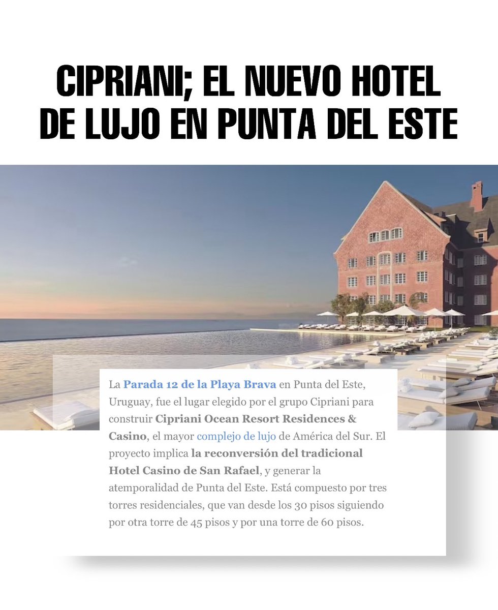 cihtu_uruguay's tweet photo. Se viene CIPRIANI 🇺🇾 https://t.co/EZrT3jkZB4