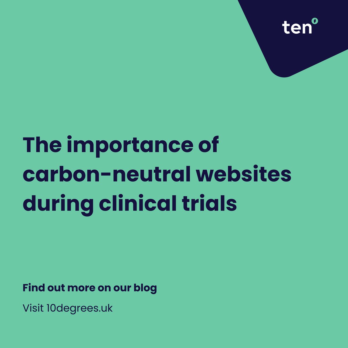 Together with 10 Degrees, we can drive clinical innovation whilst caring for our planet! 🌍💻 

Learn more here - lnkd.in/eJ3SE5PC

#DigitalHealth #Sustainability #ClinicalTrials #GreenTech #Innovation #Healthcare #ClinicalResearch #WebDevelopment