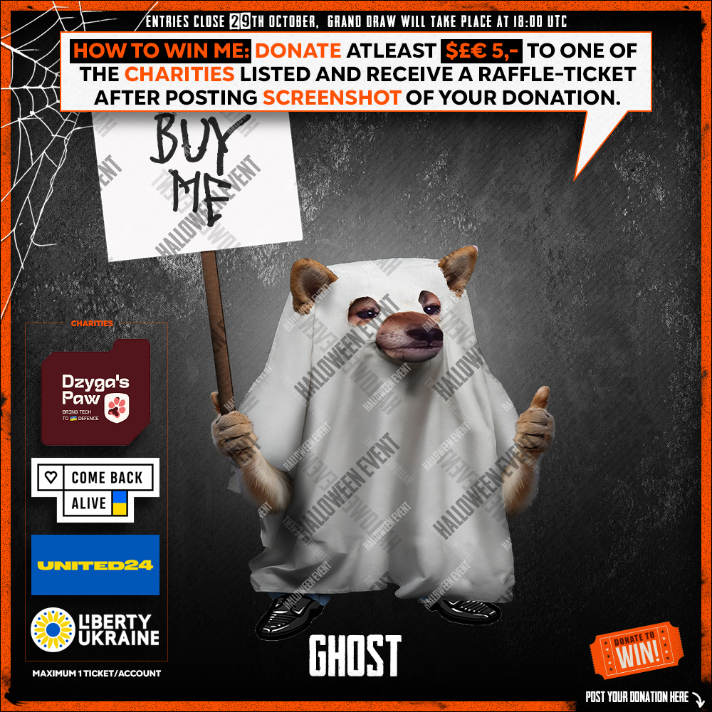 Want to win this
Spooky Ghost Fella?

Post your screen of the Donation under this Tweet and take part in the Raffle held on Oct 29th