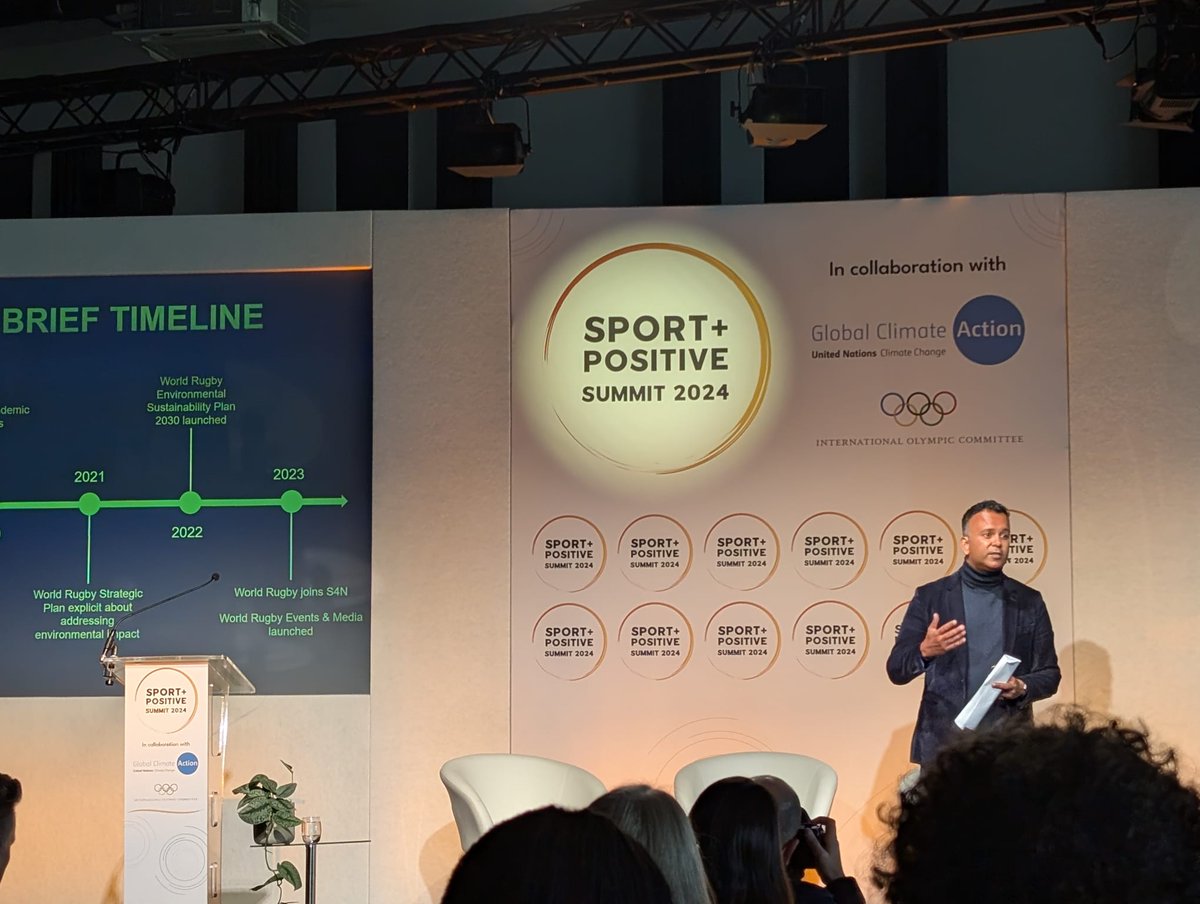 Big shoutout from #SportPositive24! 🎉 <a href="/WorldRugby/">World Rugby</a> Mihir Warty just confirmed their proud membership in the Sports for Nature Programme since 2023! 🌍🏉💚

Here’s to a greener future in sport! 🙌 #SportsForNature #SustainabilityInSports #WorldRugby