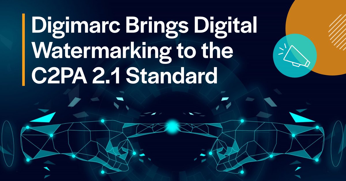 Exciting News!🎉 Digimarc has released the industry’s first implementation of digital watermarking technology approved for use in the Coalition for Content Provenance and Authenticity’s (C2PA) latest standard, version 2.1. 

Read more: digimarc.com/press-releases…