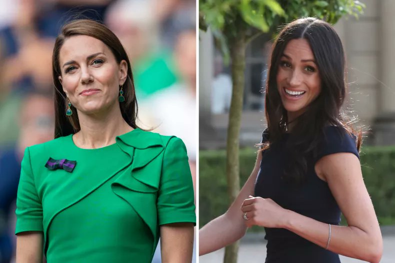 LuxeeLineage's tweet photo. Kate and Meghan have shared fashion moments over the years, often turning to French designer Roland Mouret for their looks. From red carpets to Wimbledon, his elegant styles suit both royal sisters-in-law perfectly! 👗✨ #RoyalFashion #StyleSisters https://t.co/vqqjQg8xg7