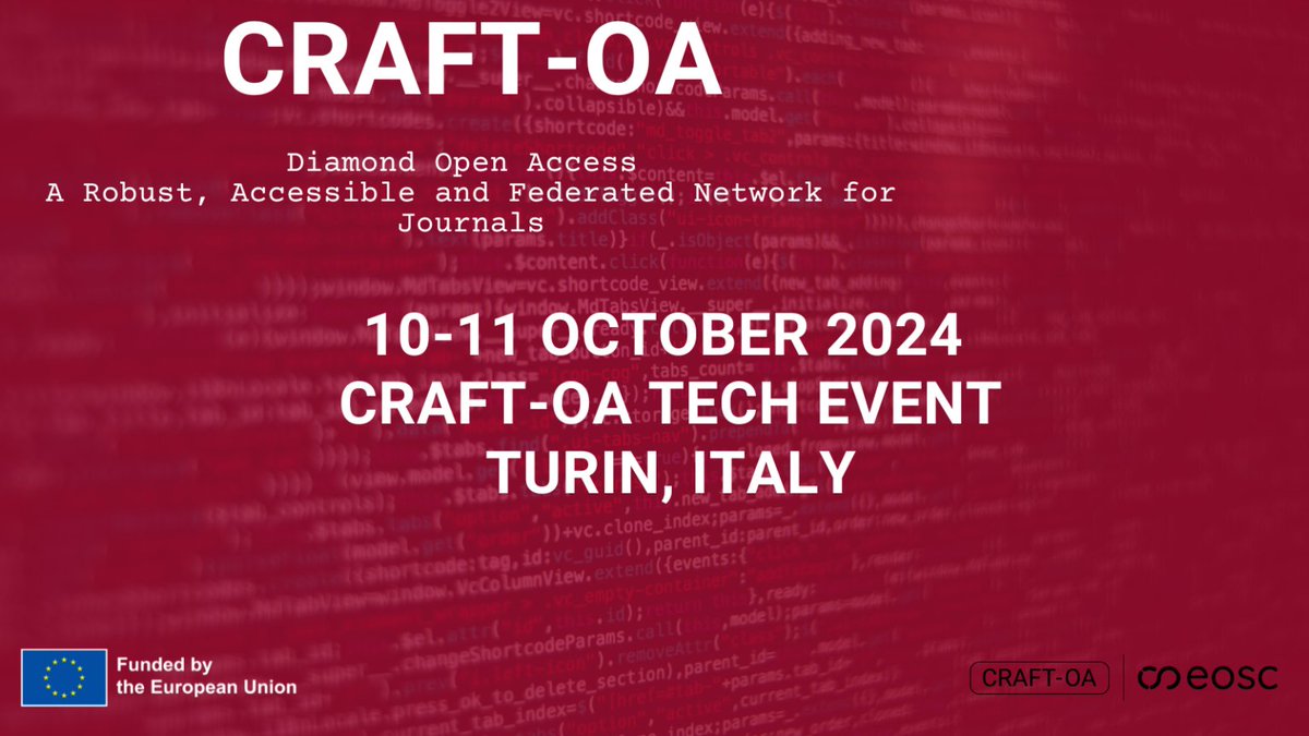 OpenEditionNews's tweet image. [#Event🗓️] OpenEdition ambassadors Arnaud Gingold &amp;amp; Nathan Cuel-Oller will be documenting indexes of scientific publications in @craftoa_project
📍 CRAFT-OA Tech Event, Turin