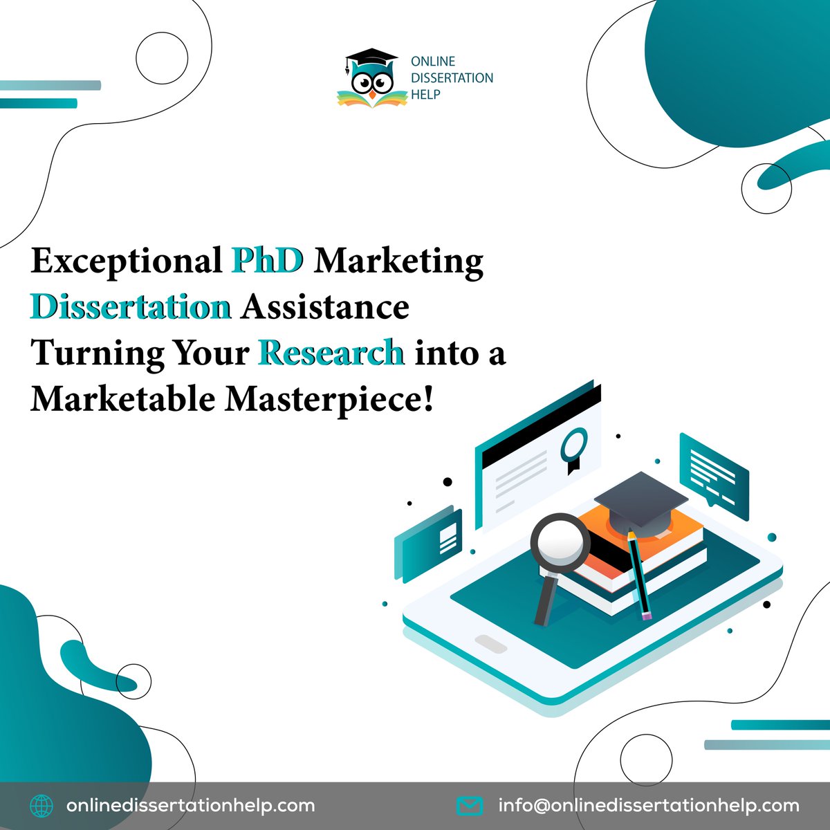 Dissertation003's tweet image. With efficient PhD dissertation marketing assistance, you’ll cross that finish line in style. 💡 Let’s make your dissertation the talk of the academic world!

#onlinedissertationhelp #PhD #marketingagency #marketing #DissertationAssistance #dissertationhelp #dissertation