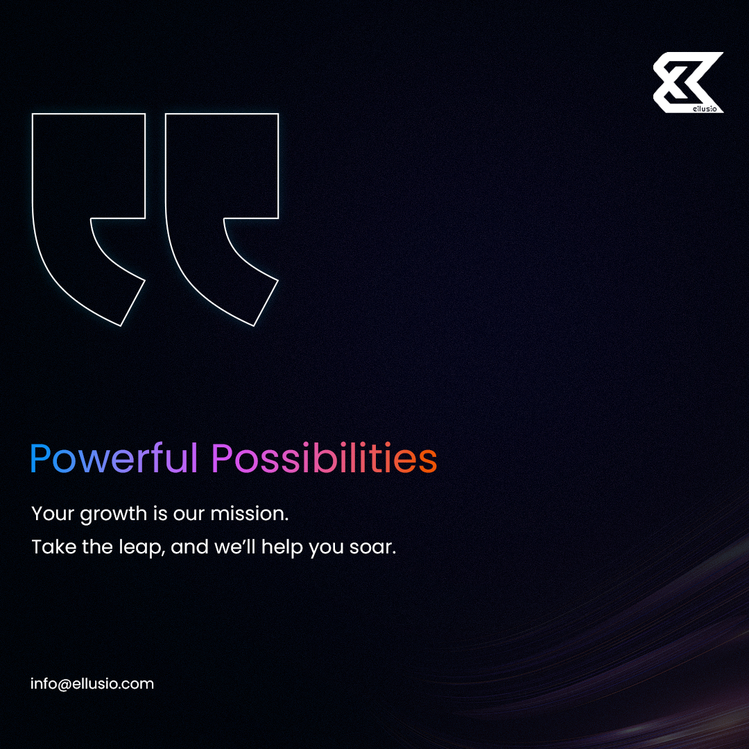 EllusioDigital's tweet photo. Your growth is not just a goal; it is our mission. Together, we explore powerful possibilities that lead to extraordinary outcomes. Join us on this transformative journey.

Contact us to know more:
Ph: +917025770777 | info@ellusio.com

#digitalmarketing #socialmediamarketing #smm https://t.co/p23V74bgw8