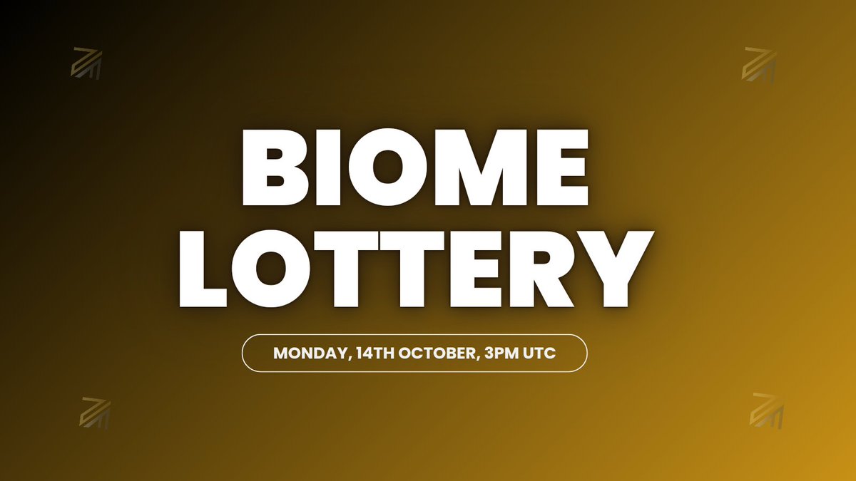 nexusfusioncap's tweet image. 🚀 Exciting News! The Biome Lottery, a core part of the #BiomeEcosystem goes live next week!

Over $75,000 in prizes up for grabs, with the least prize pool valued at $5,000 and a minimum ticket price of 20 $BIOME tokens! 

Join 👉 discord.gg/nexusfusion for more info! 
#Web3