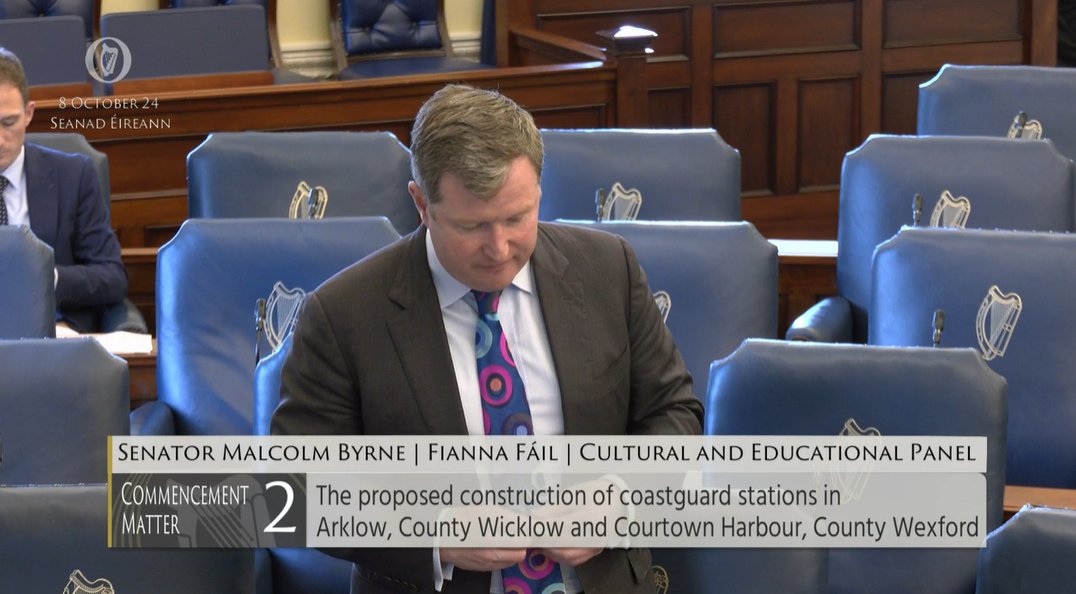 Houses of the Oireachtas - Tithe an Oireachtais (@oireachtasnews) on Twitter photo #Seanad Senator Malcolm Byrne <a href="/malcolmbyrne/">Malcolm Byrne ๐ฎ๐ช ๐ช๐บ ๐บ๐ฆ</a> โ To the Minister of State with responsibility for the Office of Public Works: To provide an update on the proposed construction of coastguard stations in Arklow, Co. Wicklow and Courtown Harbour, Co. Wexford
oir.ie/38ae74c #Seanad Senator Malcolm Byrne <a href="/malcolmbyrne/">Malcolm Byrne ๐ฎ๐ช ๐ช๐บ ๐บ๐ฆ</a> โ To the Minister of State with responsibility for the Office of Public Works: To provide an update on the proposed construction of coastguard stations in Arklow, Co. Wicklow and Courtown Harbour, Co. Wexford
oir.ie/38ae74c