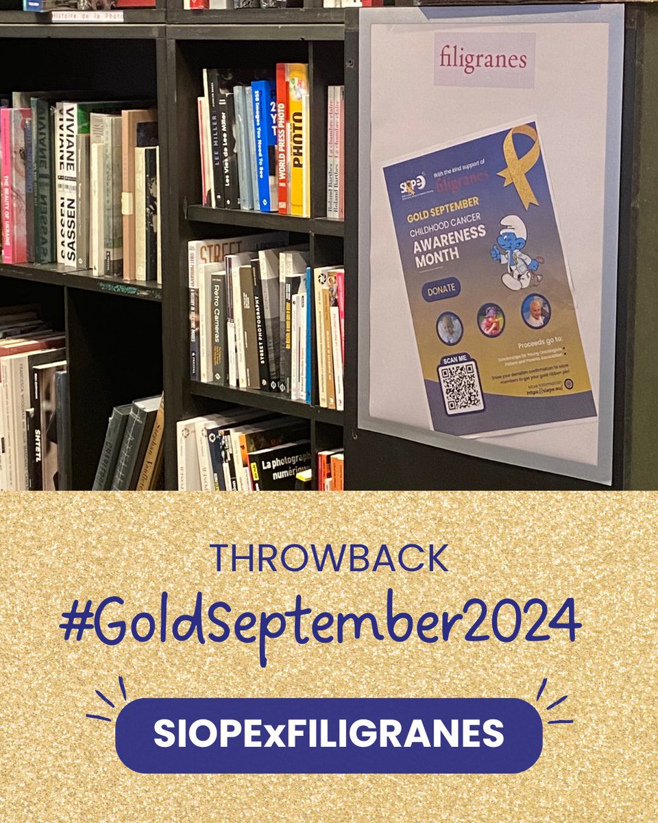 SIOPE ποΈ (@siopeurope) on Twitter photo As we continue our #ThrowbackWeekSIOPE, letβs take a moment to celebrate our wonderful collaboration with <a href="/filigranes365/">Librairie Filigranes</a> during Gold September! πποΈ
Throughout the month, we distributed special SIOPE bookmarks with a QR code to raise awareness for childhood cancer. This As we continue our #ThrowbackWeekSIOPE, letβs take a moment to celebrate our wonderful collaboration with <a href="/filigranes365/">Librairie Filigranes</a> during Gold September! πποΈ
Throughout the month, we distributed special SIOPE bookmarks with a QR code to raise awareness for childhood cancer. This