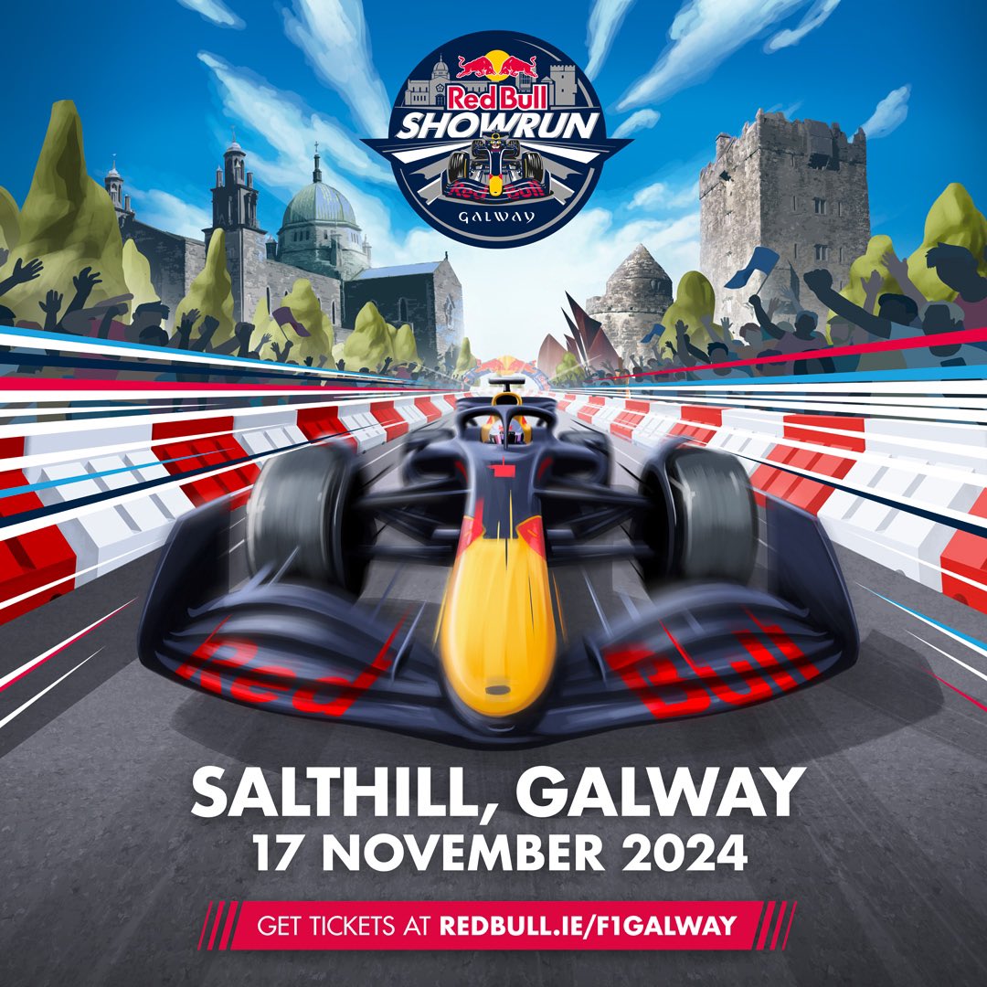 The Red Bull Showrun is coming to Salthill, Galway on Sunday November 17 🏎️

Featuring not one but two RB7’s, driven by David Coulthard &amp; Patrick Friesacher. With special guests Dougie Lampkin and Jack Shanahan. 

redbull.ie/f1galway

#RedBull #GivesYouWiiings #RedBullShowrun