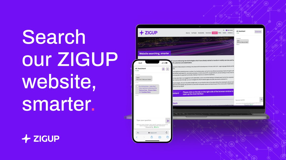 We're embracing new technologies which have already started to transform mobility services and improve how we engage with our customers and stakeholders.

Go check it out, we’d welcome your feedback: zigup.com/investors/webs…