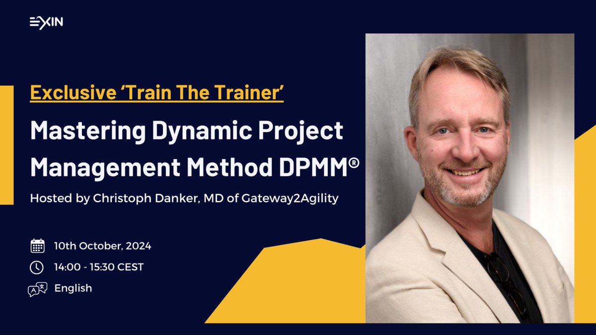 Inviting you to a training session on DPMM® hosted by Christoph Danker, MD of Gateway2Agility.  This session is designed to transform how you manage projects and achieve impactful outcomes.

Register here: attendee.gotowebinar.com/register/23582…  #ProjectManagement