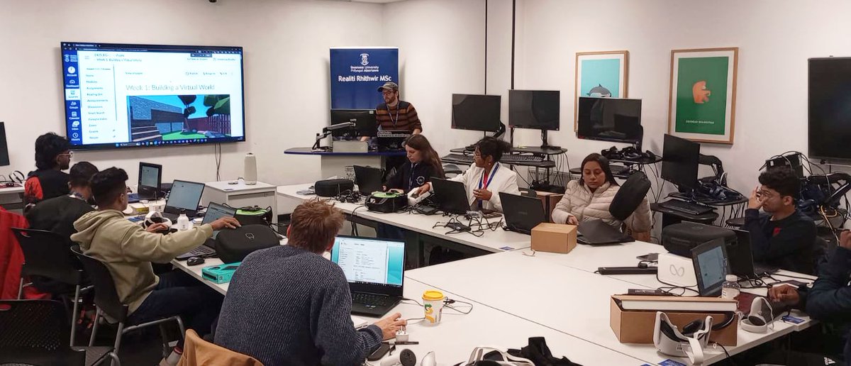 We recently welcomed our newest VR MSc students for this academic year. 
This year’s group is already showing incredible potential, bringing a wide range of experiences to the table - together, they’ll be shaping the future of immersive technology. #VR