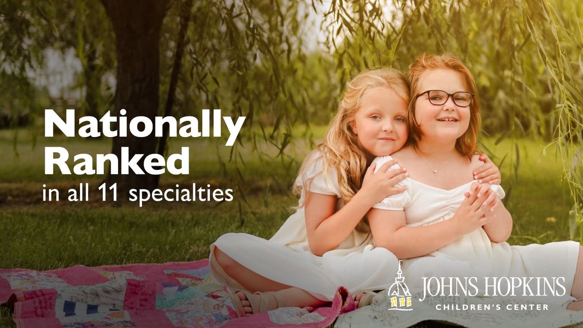 Johns Hopkins Children's Center (@hopkinskids) on Twitter photo We are pleased to announce that <a href="/usnews/">U.S. News & World Report</a> has ranked the Children’s Center #1 in Maryland on its 2024–25 Best Children’s Hospitals list. Thank you to all our physicians, nurses, staff members, and volunteers for your compassion and your commitment to caring for our kids! #USNews We are pleased to announce that <a href="/usnews/">U.S. News & World Report</a> has ranked the Children’s Center #1 in Maryland on its 2024–25 Best Children’s Hospitals list. Thank you to all our physicians, nurses, staff members, and volunteers for your compassion and your commitment to caring for our kids! #USNews
