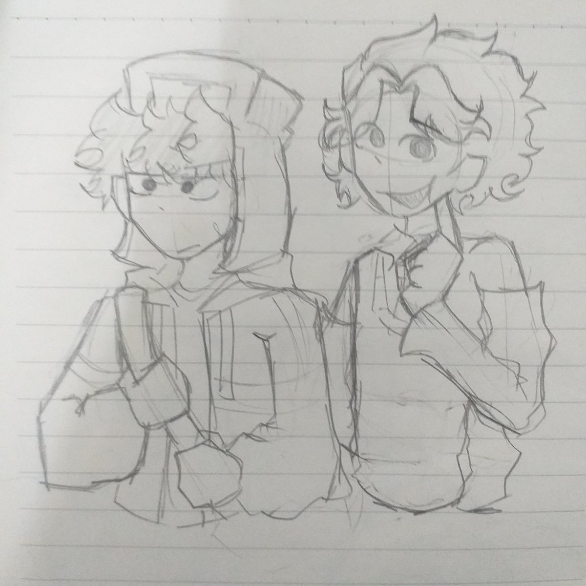 Dr3am_ing's tweet photo. Aghhh drew more of cold front at school and i love them so much hehe. And winne is so cute i just wanna squish him so bad 😔💕
#DeadPlate #ColdFront #deadplatevince #deadplaterody #coldfrontwinnie #coldfrontaugustine #fanart #drawings https://t.co/oiHrKYjU2t