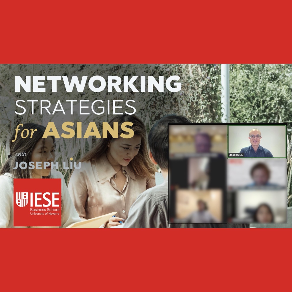 Joseph Liu (@josephpliu) on Twitter photo Navigating the world of networking in Western environments can present unique challenges for Asians. I enjoyed discussing how to manage these cultural differences when building professional connections with the <a href="/iesebschool/">IESE Business School</a> Asian MBA community on Monday evening. Navigating the world of networking in Western environments can present unique challenges for Asians. I enjoyed discussing how to manage these cultural differences when building professional connections with the <a href="/iesebschool/">IESE Business School</a> Asian MBA community on Monday evening.