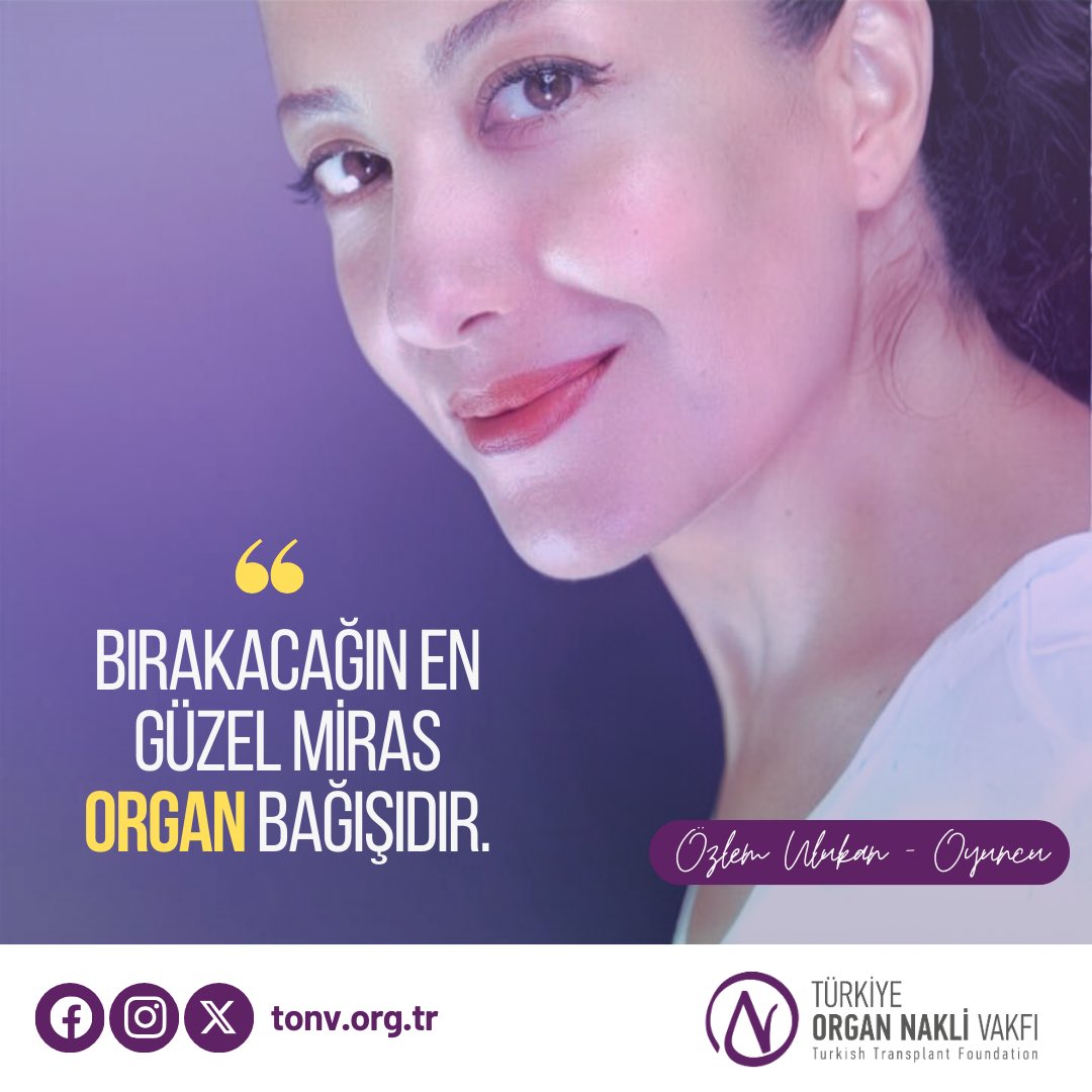 organnaklivakfi's tweet photo. Başarılı oyuncu Özlem Ulukan da organ bağışını destekliyor. Siz de organ bağışında bulunarak organ bekleyen binlerce insana umut olabilirsiniz.Sanatçımızın da söylediği gibi, “Biz Birlikte Güçlüyüz” çünkü “Biz Birbirimizi Tamamlarız!”

#HayatDevamEtsin
#BizBirbirimiziTamamlarız https://t.co/3gPyxUy6Tf