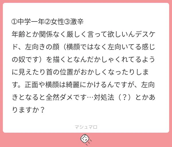 まずはよく観察しましょう。
手本にしてる人が居ると早いですよ。

斜めの顔の描き方も十人十色なので「これ以外あり得ない!」なんてものは無いです。
しゃくれてるのが綺麗だと感じる人もいますからね。 