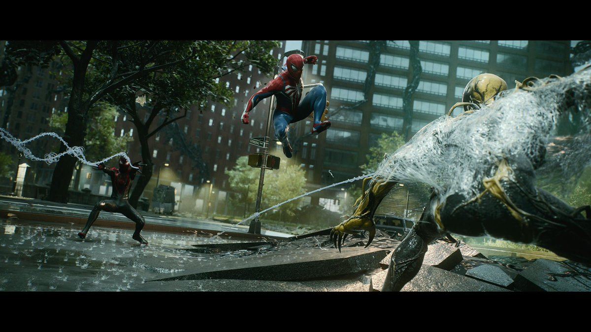 cgps5pics's tweet photo. Cleaning up the streets 
#SpiderMan2PS5
#InsomGamesCommunity https://t.co/WXcuaYTJER
