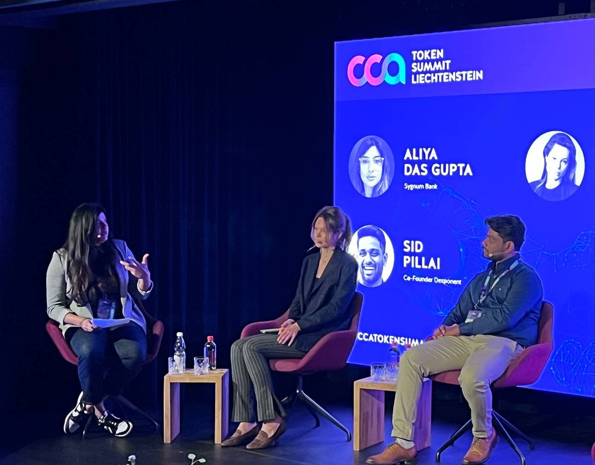 Sygnum Bank (@sygnumofficial) on Twitter photo 📸 Sygnum Bank’s SVP of Business Development, <a href="/AliyaDG/">Aliya Das Gupta</a>, spoke about "Generation Hybrid Finance (HYFI)?" at #CCATokenSummit Liechtenstein, on Thursday, 3 October, with Ekaterina Daminova (Hashnote) and Sid Pillai (Dexponent).
Aliya commented, "Building hybrid finance enables the 📸 Sygnum Bank’s SVP of Business Development, <a href="/AliyaDG/">Aliya Das Gupta</a>, spoke about "Generation Hybrid Finance (HYFI)?" at #CCATokenSummit Liechtenstein, on Thursday, 3 October, with Ekaterina Daminova (Hashnote) and Sid Pillai (Dexponent).
Aliya commented, "Building hybrid finance enables the
