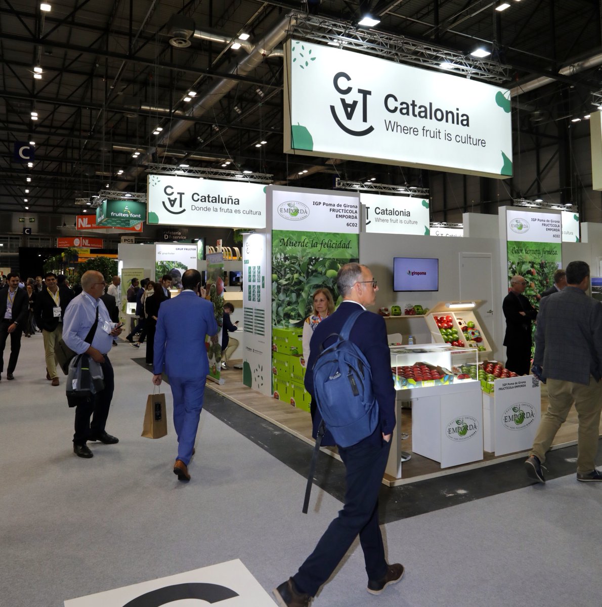 prodeCAT's tweet photo. 📌Avui comença a Madrid la @FruitAttraction, una de les fires més importants dedicades al sector de la fruita. 

🍎🍐🍑Més de 30 empreses participen amb #PRODECA i @agriculturacat al Pavelló Catalunya sota el lema #Catalunya, on la fruita és cultura. 

🔗https://t.co/CCviGYBL5w https://t.co/tqvM2kjCVO