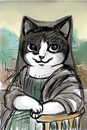 イラストを描く時は、描く紙の大きさに合わせてクリスタでラフを描いて大まかな色も塗ったものをプリントして、トレス台(!)で下絵を入れております。