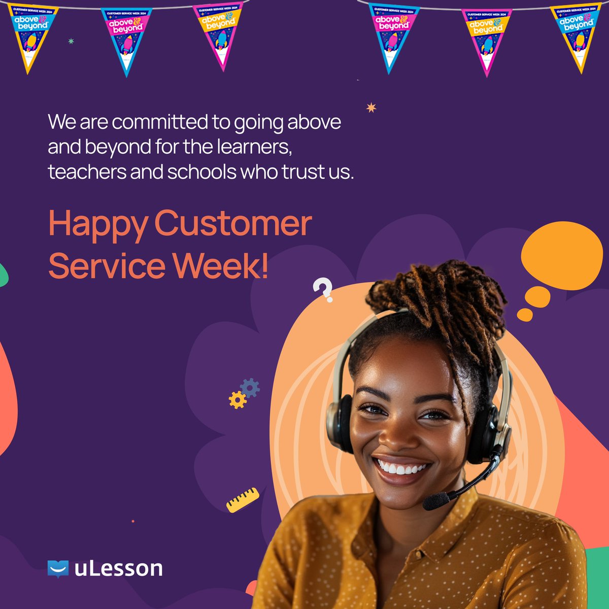 ulessonapp's tweet image. Happy Customer Service Week!🥳🎉
We are taking our commitment to you to new heights! We're dedicated to delivering the best learning experience possible. Thank you for being a part of uLesson.💜
#uLesson #uLessonApp #uLessonClassboard #LoveLearning #LoveTeaching…