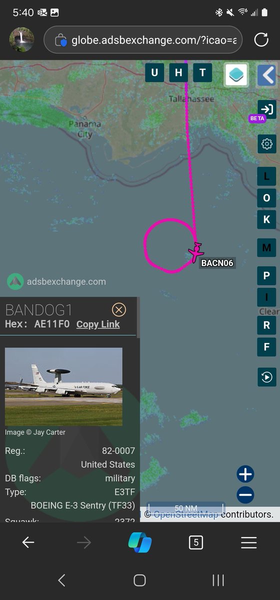 norb420's tweet photo. #AE11F0 as #BANDOG1
#AE77A4 as #BACN06
#AE1D00 as #WARLOK1

Gonna be a nice day for a test by the looks of it😎.

#DAGGRs play buddies for the day perhaps?🤔 

#BACN06 is starting an orbit at 43,000 feet. https://t.co/RZQZNwni4n