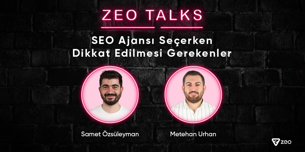 🌟 Zeo Talks'un yeni bölümünde <a href="/sametozsuleyman/">Samet Özsüleyman</a> ve <a href="/urhanmetehan/">Metehan Urhan</a>, #SEO ajansı seçerken dikkat edilmesi gereken önemli noktaları ele aldı! Ajansın geçmişi, hizmetleri ve beklentileriniz hakkında bilgilendirici detaylar sunan bölümümüzü izlemek için linke tıklayabilirsiniz! 👉